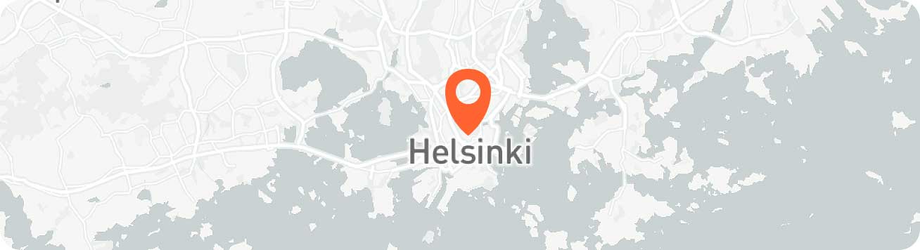 Our office, Map point and Helsinki